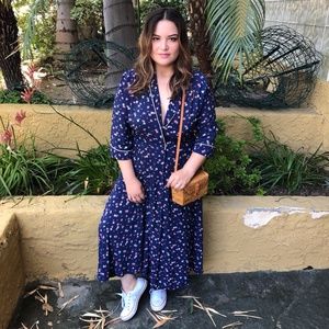 Stunning Vintage 1930's Silk Floral Print Dress